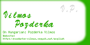 vilmos pozderka business card